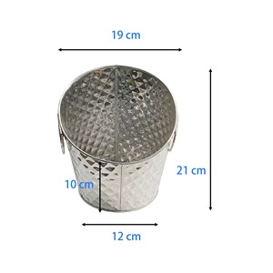 Bac à Boissons Décoratif en Acier Inoxydable, Bac à Vin, Refroidisseur à Bière, Seau à Champagne pour les Réceptions à Domicile et la Restauration - Product Image 4