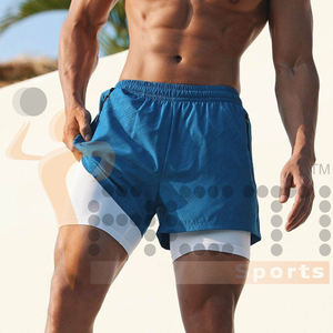Pantalones cortos de entrenamiento Oem Men Blank Football Soccer Shorts con tira y malla Personalizar pantalones cortos deportivos - Product Image 5