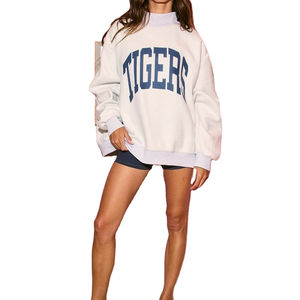 Sudadera de Manga Larga con Cuello Alto Simulado, Reversible, Forrada, Transpirable, de Felpa, con Logotipo Personalizado, para Mujer, Invierno - Product Image 5