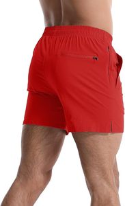 กางเกงขาสั้นเล่นยิมแห้งเร็วสำหรับผู้ชายกางเกงขาสั้นออกกำลังกายแบบมีกระเป๋ามีซิป - Product Image 2