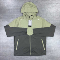 Conjunto Deportivo Unisex Personalizable de Chaqueta Cortavientos de Nailon y Pantalones Cortos para Correr, Ropa Deportiva Informal de 2 Piezas para Hombre, Talla Grande para Invierno