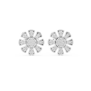 ต่างหูรูปหกเหลี่ยมแบบเรียบง่ายสำหรับผู้หญิงต่างหูเงินแท้เกล็ดหิมะ S925โมอิสซาไนต์ - Product Image 4