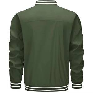 Chaqueta Deportiva Personalizada con Mangas de Lana y Cuero, Bordado de Alta Calidad, Logotipo Personalizado, Diseño Moderno Unisex - Product Image 2