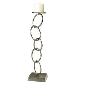 Bougeoir de table moderne fait à la main dernière conception de table de restaurant bougeoir décoratif de couleur argentée et bougeoir conique - Product Image 1