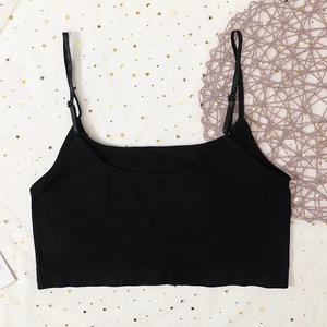 Tops cortos sexis para mujer, camiseta sin mangas de seda helada, chaleco sin espalda sin costuras, Top de tubo, ropa interior, sujetador acolchado, Bralette, camisola, accesorio - Product Image 6