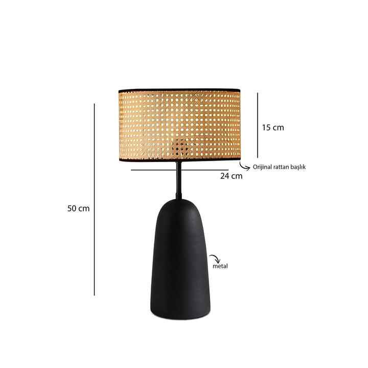 Homing Hazeran Rattan Metal Lampshade and Double-Decker Pendant Lamp Set
