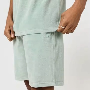 Logo de marque personnalisé poche à cordon décontracté entraînement sueur course polaire coton vierge 8 pouces entrejambe hommes sweat shorts - Product Image 3