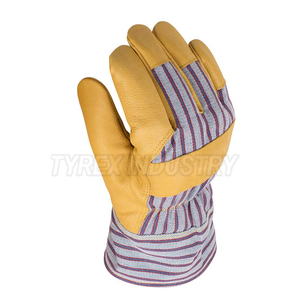 Guantes de Trabajo de Cuero de Seguridad con Logotipo Personalizado a Bajo Precio, Guantes de Trabajo de Cuero para Hombre para Protección de Manos - Product Image 2