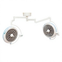 Lampu Bedah LED Dual Head 160000 Lux 160 Beads Lampu Operasi Tanpa Bayangan untuk Plafon 3000-6700K Ruang Operasi Rumah Sakit