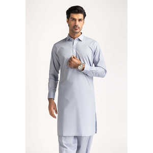 Costume d'affaires gris classique coupe ajustée à simple boutonnage avec fermeture à boutons, style SK-PSD24-012, ensemble pour le bureau - Product Image 4