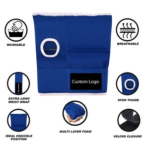 High Quality MMA Wrist Support Protection Elasticated Padded Mitts with Neoprene Inner Boxing <b>Dummy</b> Glove Hand Wrap Wrist Straps - Product Image 6