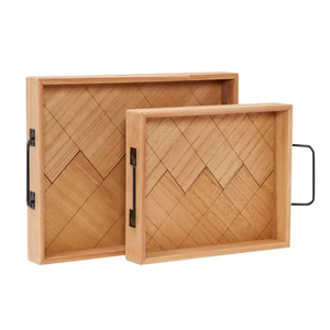 Plateau/support rectangulaire Extra Large, meilleur matériau fini, original, produit personnalisé en bois antidérapant pour Restaurant et maison - Product Image 2