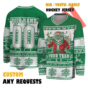 เสื้อฮอกกี้น้ำแข็งแบบซับลิเมชั่นคุณภาพพรีเมียมจากโรงงาน Sibrin ระบายอากาศได้ดี แห้งเร็ว ออกแบบได้ตามต้องการ พร้อมปักชื่อทีมและหมายเลข - Product Image 3