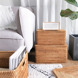 Cesta de Almacenamiento Plegable de Ratán Ecológica Bao Minh Square con Diseño Multifuncional de Hanoi, Vietnam - Product Image 3