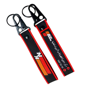 Porte-clés de voiture Lanyard Strap Logo personnalisé Broderie Moto Aigle Boucle Porte-clés - Product Image 6