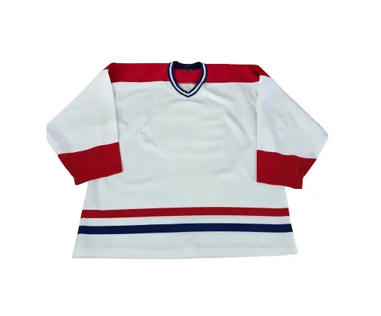 Jersey de hockey sobre hielo de diseño de alta calidad con apliques bordados personalizados