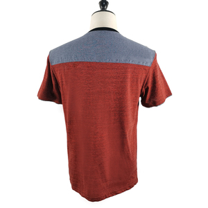 Col en V haute qualité hommes t-shirts vêtements d'été dernière conception à manches courtes 100% coton respirant et séchage rapide hommes t-shirt décontracté - Product Image 2