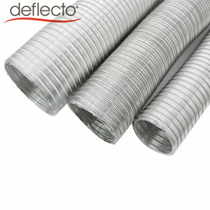 Conducto de ventilación de tubo corrugado flexible de Metal de interfaz ajustable personalizado de 4 pulgadas Conducto semirrígido de aleación de aluminio - Product Image 5