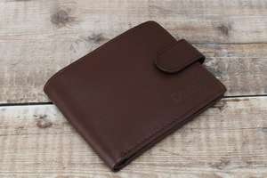 Cartera plegable de cuero genuino de diseño personalizado para hombre, estilo Vintage, espacios en blanco de sublimación en blanco de color blanco, bricolaje - Product Image 2