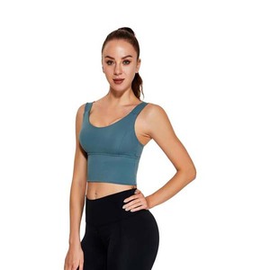 สปอร์ตบราเล่นกีฬาบราสำหรับผู้หญิงบราเล่นโยคะสปอร์ตบราเสริมตะเข็บขนาดกลางติดโลโก้ได้ตามต้องการ - Product Image 4