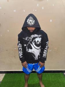 Serigrafía frente espalda manga y capucha gota hombro Unisex sudaderas con capucha peso pesado 500gms Sudadera con capucha de gran tamaño Sudadera con capucha para hombre - Product Image 2