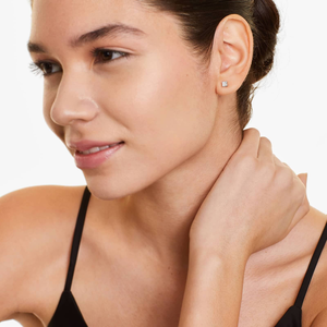 Classique princesse coupe Moissanite diamant boucles d'oreilles élégant étincelant 925 argent intemporel Solitaire Style parfait bijoux fins - Product Image 2