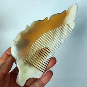 Pure Handmade Organic Material Durable Smooth Polished Anti-Static Horn Hair <b>Comb</b> Love Style Combing for Hair <b>Beard</b> <b>Mustache</b> - Product Image 3