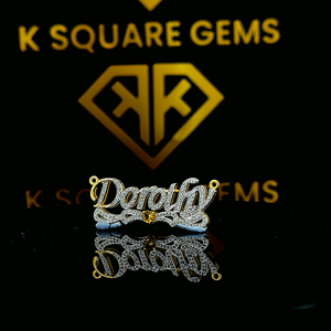 Pendentif personnalisé en moissanite pour enfants, pendentif avec nom pavé, pendentif avec nom en diamant personnalisé, argent sterling, cadeau hip hop - Product Image 3