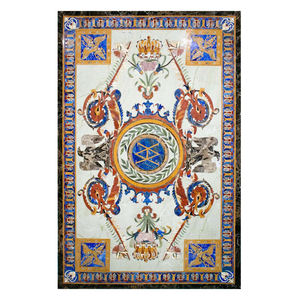 Mesa de comedor de estilo indio con incrustaciones de piedras semipreciosas, acabado fino, forma Rectangular, para el hogar - Product Image 1