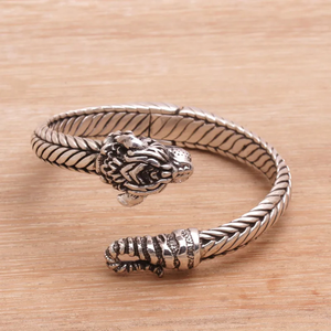 Wholesale Bulk Boho <b>Minimalist</b> Unisex Sterling Silver Tiger Cuff Bracelet Trendy Charm Bracelets for Weddings Christian - Product Image 4