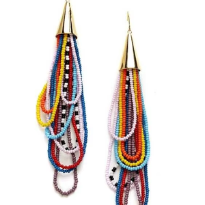 Pendientes de Bordado con Cuentas, Pendientes de Cuentas Bordadas, Pendientes de Bordado con Cuentas Hechos a Mano, Totalmente Personalizables - Product Image 1