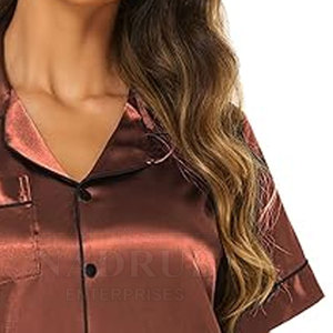 Pijama de 2 piezas ligero personalizado para mujer, conjunto de pantalones cortos para uso en el Salón del hogar - Product Image 6