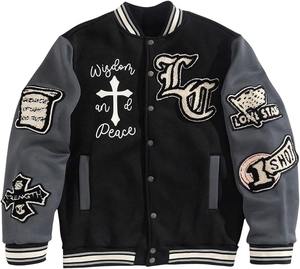 Chaquetas de Béisbol Varsity 2025 Nuevas OEM 100% de Alta Calidad para Hombre, Poliéster, Parte Delantera Ecológica, Impermeables, Venta al Por Mayor, Estilo Bomber - Product Image 1