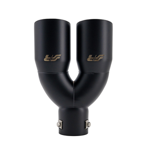 Terminale rotondo diametro 63mm doppio inclinato in acciaio inossidabile nero - Product Image 4