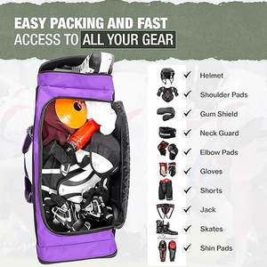 Bolsa de hockey sobre hielo fabricada en Pakistán, bolsa de hockey helado de gran capacidad personalizada para la venta en línea - Product Image 3