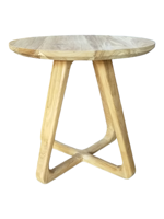 Meubles de salon, table basse ronde en teck massif, design moderne fait à la main, en provenance d'Indonésie