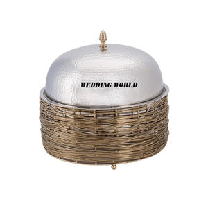 Réchaud à nourriture en acier inoxydable, design personnalisé, fait à la main, décoratif, classique, élégant, nouveau réchaud à nourriture de luxe - Product Image 1