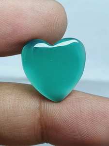 Grado superior 100% ónix verde Natural facetado a mano tallado en forma de corazón piedra preciosa fabricación de joyas 10mm ónix verde piedra preciosa suelta a granel - Product Image 5