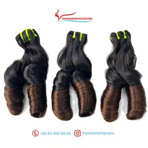 Grande vente en gros d'extensions de cheveux humains cuits à la vapeur rebondissants bouclés Super Double génie trame de cheveux cuticules cheveux alignés pour les femmes - Product Image 3