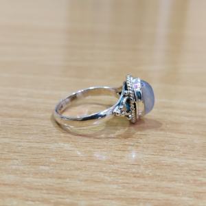 แหวนพลอยมูนสโตนคลาสสิกสำหรับงานฉลองครบรอบแต่งงาน ทำจากเงินแท้ 925 น้ำหนักเบา - Product Image 3