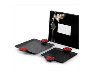 Ensemble de 2 plateaux de service en aluminium plaqué or pour le chocolat, vaisselle de haute qualité, ustensiles de cuisine pour la maison, plateau de service pour la restauration rapide - Product Image 5