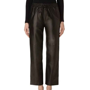 New Arrival Fall Winter Spring Shinny Fashion Streetwear Casual Trousers Wide Leg Pu <b>Leather</b> <b>Pants</b> Women <b>Leather</b> <b>Pants</b> ronpex - Product Image 1