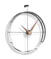Bois Acier-Marron Horloge Murale 2023 Creative luxe Pendule Horloge Métal Décoratif Pas Cher Prix En Vrac Quantité En Gros Fabrication
