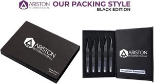 แหนบต่อขนตาปลอม5ปลายไฟเบอร์แหนบต่อขนตาปลอมทำจากสเตนเลสสตีลแบบญี่ปุ่นฉลากส่วนตัว - Product Image 2