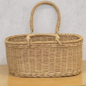 Bolsa de pañales de mimbre vintage hecha a mano orgánica 100%, cesta de guardería, cesta de bebé hecha en Vietnam - Product Image 4