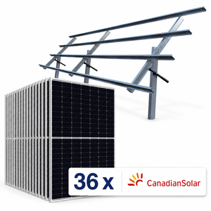 Kit Solar de 22.3kW para Uso Doméstico Fuera de la Red, con 36 Paneles Bifaciales Canadienses de 620W y Soporte Sinclair Sky Rack 2.0 - Product Image 3