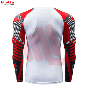 สินค้ามาใหม่ เสื้อแรชการ์ดแบบยูนิเซ็กซ์ คุณภาพสูง ระบายอากาศได้ดี ผลิตตามสั่ง 100% โพลีเอสเตอร์ พิมพ์ลายด้วยความร้อน ทันสมัย ราคาดีที่สุด - Product Image 4