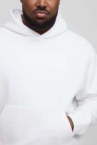 Venta caliente Fabricante Hecho en Pakistán Jersey en blanco de algodón personalizado Sudadera con capucha Unisex de gran tamaño para hombres y mujeres sin cordón - Product Image 3