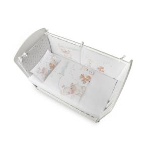 Juego de Funda de Edredón y Protector de Cuna Modern Music and Friends con Relleno de Fibra Tejida en Patrón de Personajes Rosados - Product Image 1