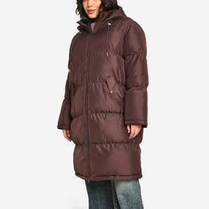 Fabricante OEM personalizado invierno mujer Puffer abrigo largo de alta calidad de peso ligero Chaqueta larga Puffer chaqueta Mujer - Product Image 4